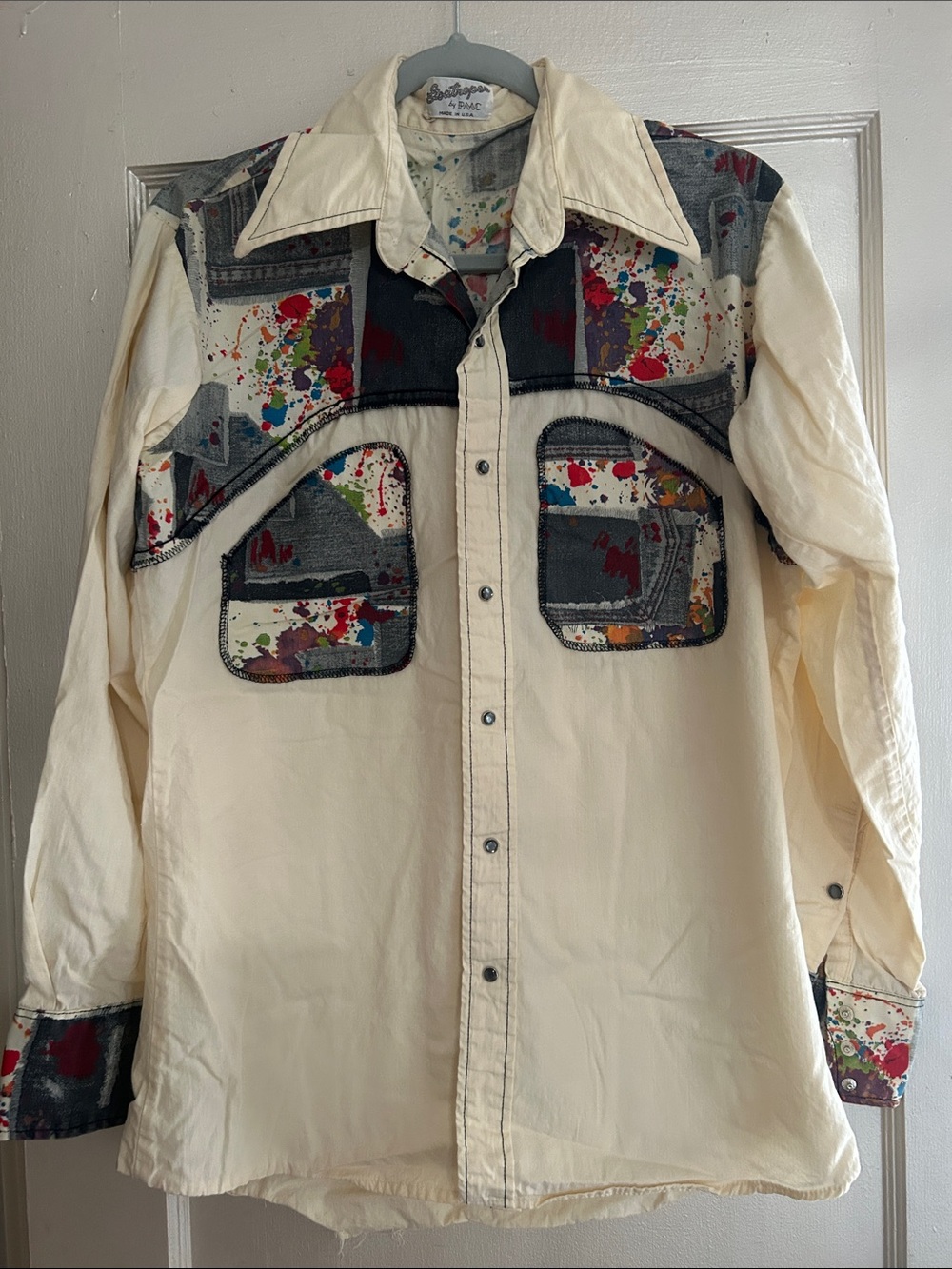 Vintage 70’s Goatroper men’s western shirt size 15